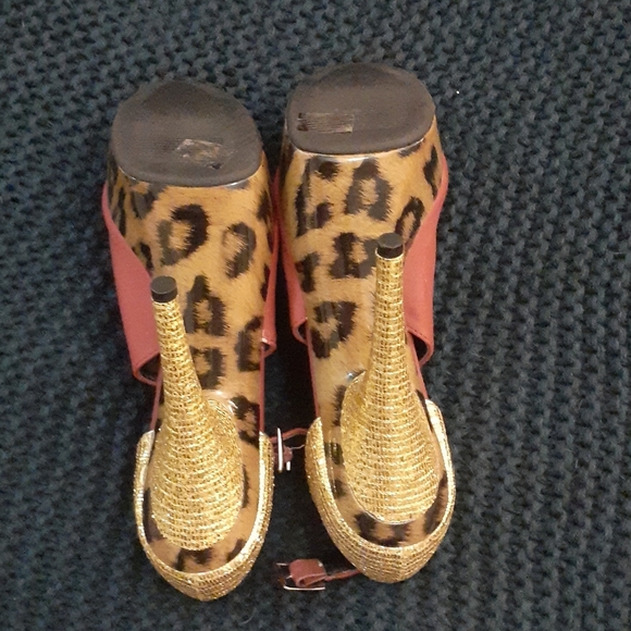 Leopard colour block platform heals size AU 8.5 - Picture 2 of 6